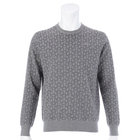MS MERINO MONOGRAM CREW NECK KNIT