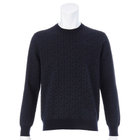MS MERINO MONOGRAM CREW NECK KNIT
