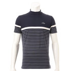 MS STRIPE EMB HIGH NECK SHIRT