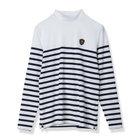 WS STRIPE LS HIGH NECK SHIRT