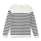 WS STRIPE LS BOAT NECK KNIT