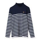 WS STRIPE LS HIGH NECK SHIRT