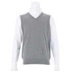 MS MERINO EMB V NECK KNIT VEST