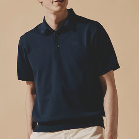 MS EYELET STRIPE KNIT POLO