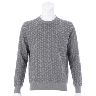MS MERINO MONOGRAM CREW NECK KNIT