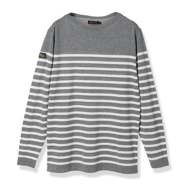 MS STRIPE LS BOAT NECK KNIT