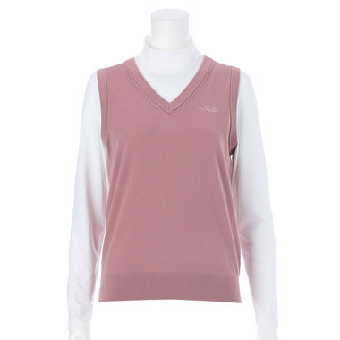 WS MERINO EMB V NECK KNIT VEST