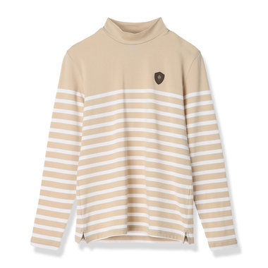 WS STRIPE LS HIGH NECK SHIRT