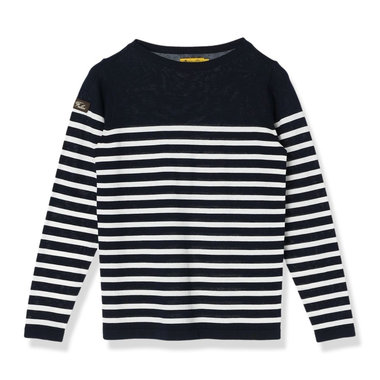 WS STRIPE LS BOAT NECK KNIT