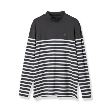 MS STRIPE LS HIGH NECK SHIRT