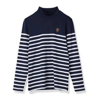 WS STRIPE LS HIGH NECK SHIRT