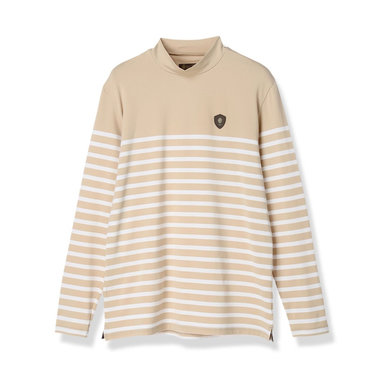 MS STRIPE LS HIGH NECK SHIRT