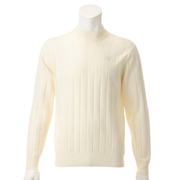 MS MERINO SHADOW STRIPE HIGH NECK KNIT